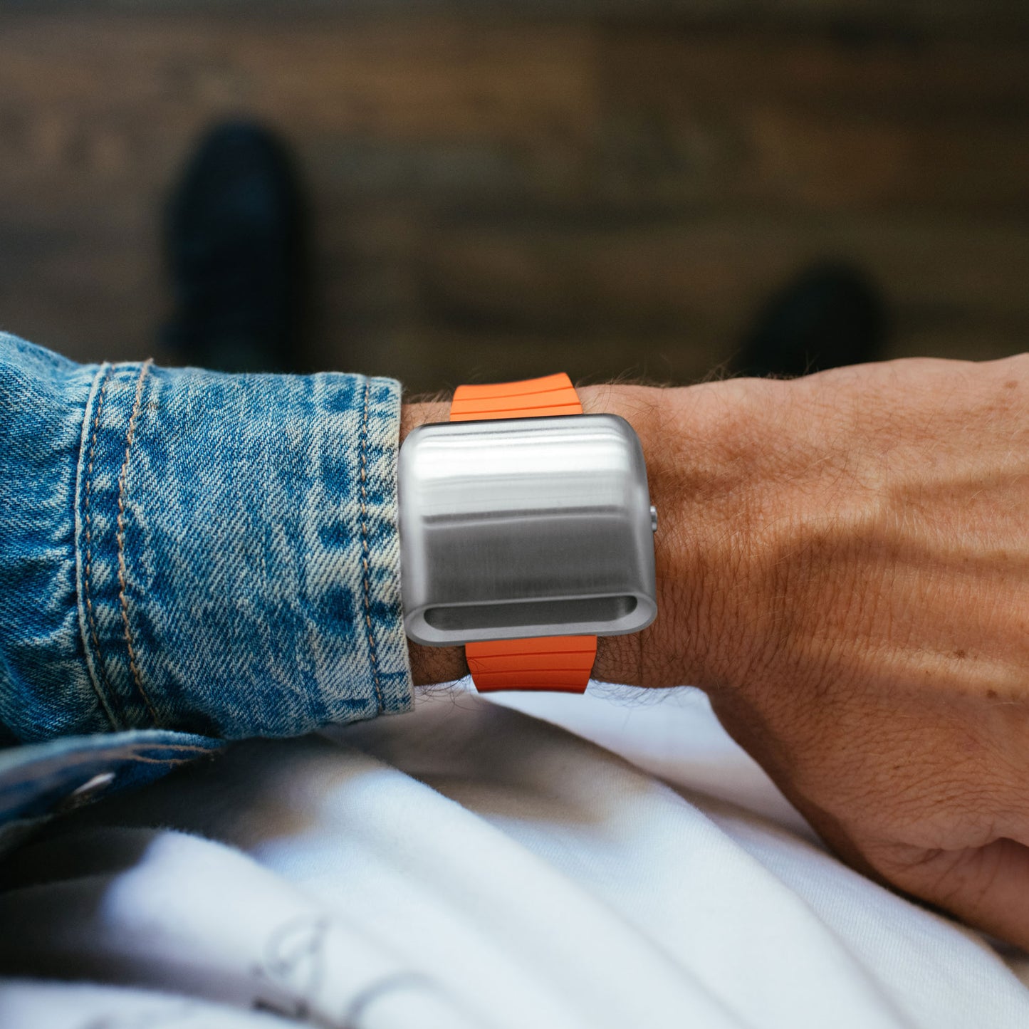 PCH Driver Jump Hour Brushed Silver Sunset Orange