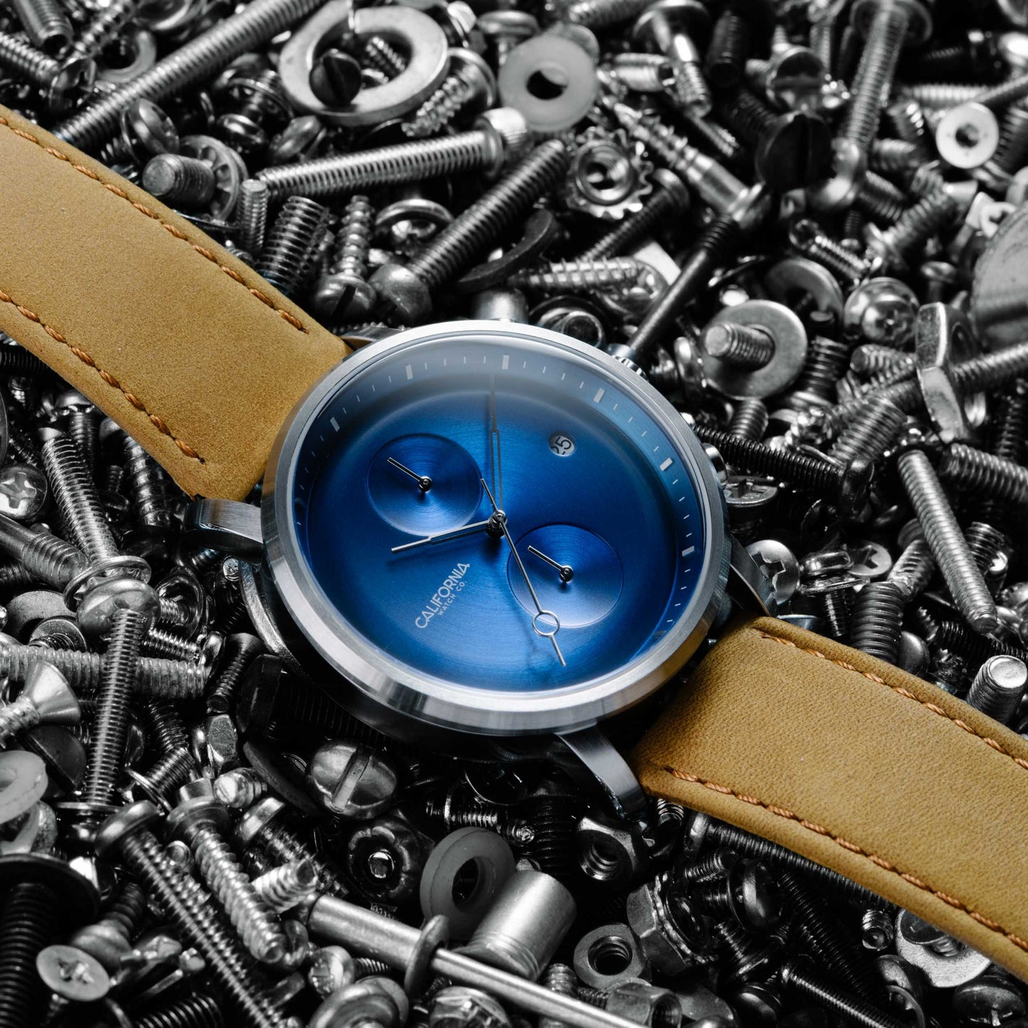 California Watch Co Golden Gate Chrono Leather Sand Navy
