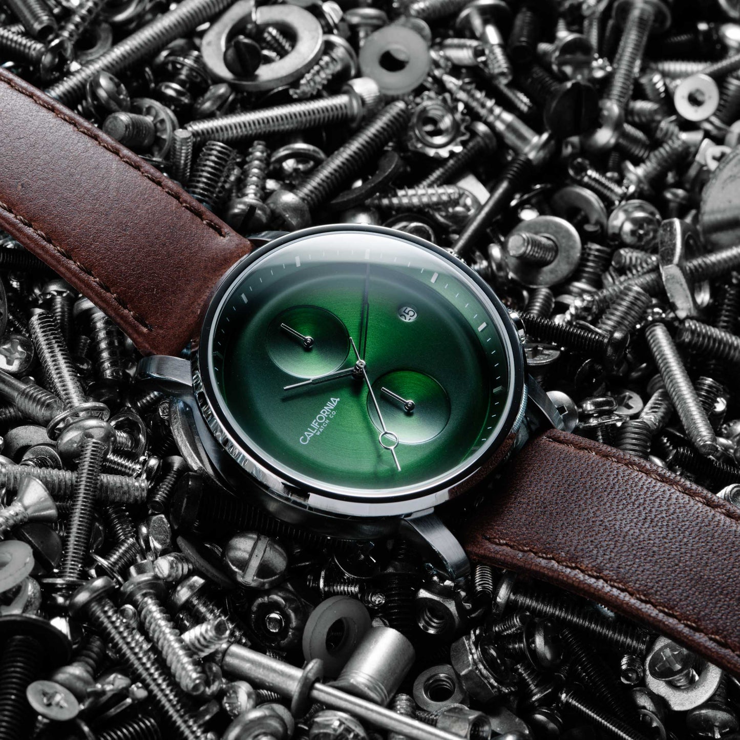 California Watch Co Golden Gate Chrono Leather Dark Brown Green