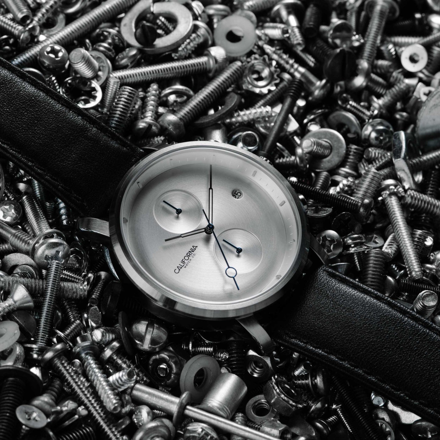 California Watch Co Golden Gate Chrono Leather Black Silver