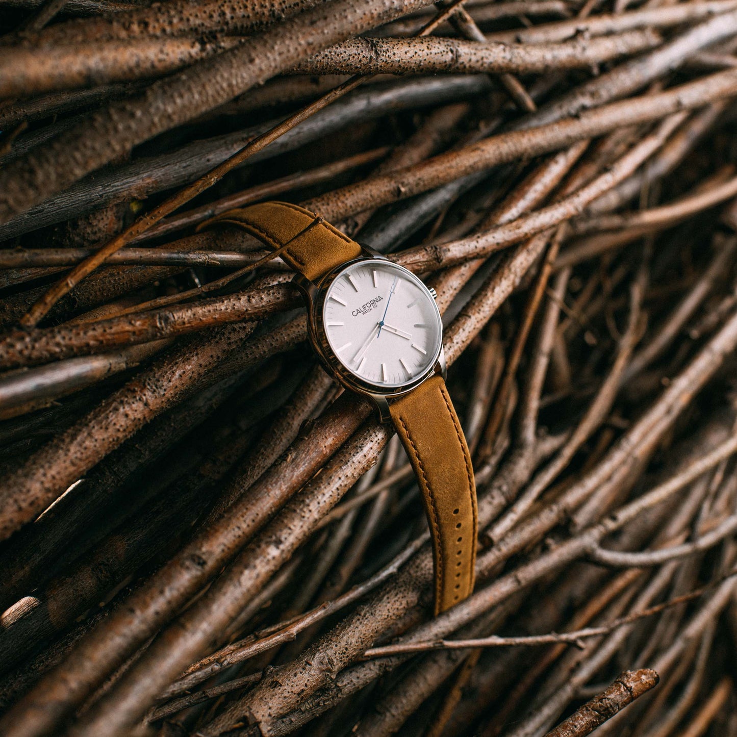 California Watch Co. Laguna 40 Leather Sand White