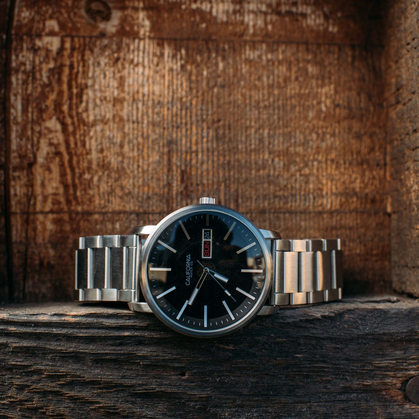 California Watch Co. Mojave SS Silver Black Smoke