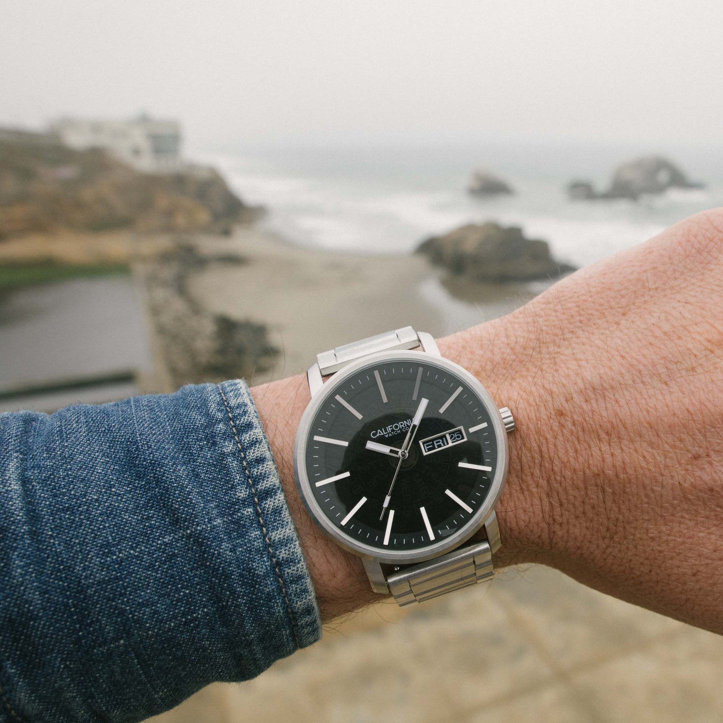 California Watch Co. Mojave SS Silver Black Smoke