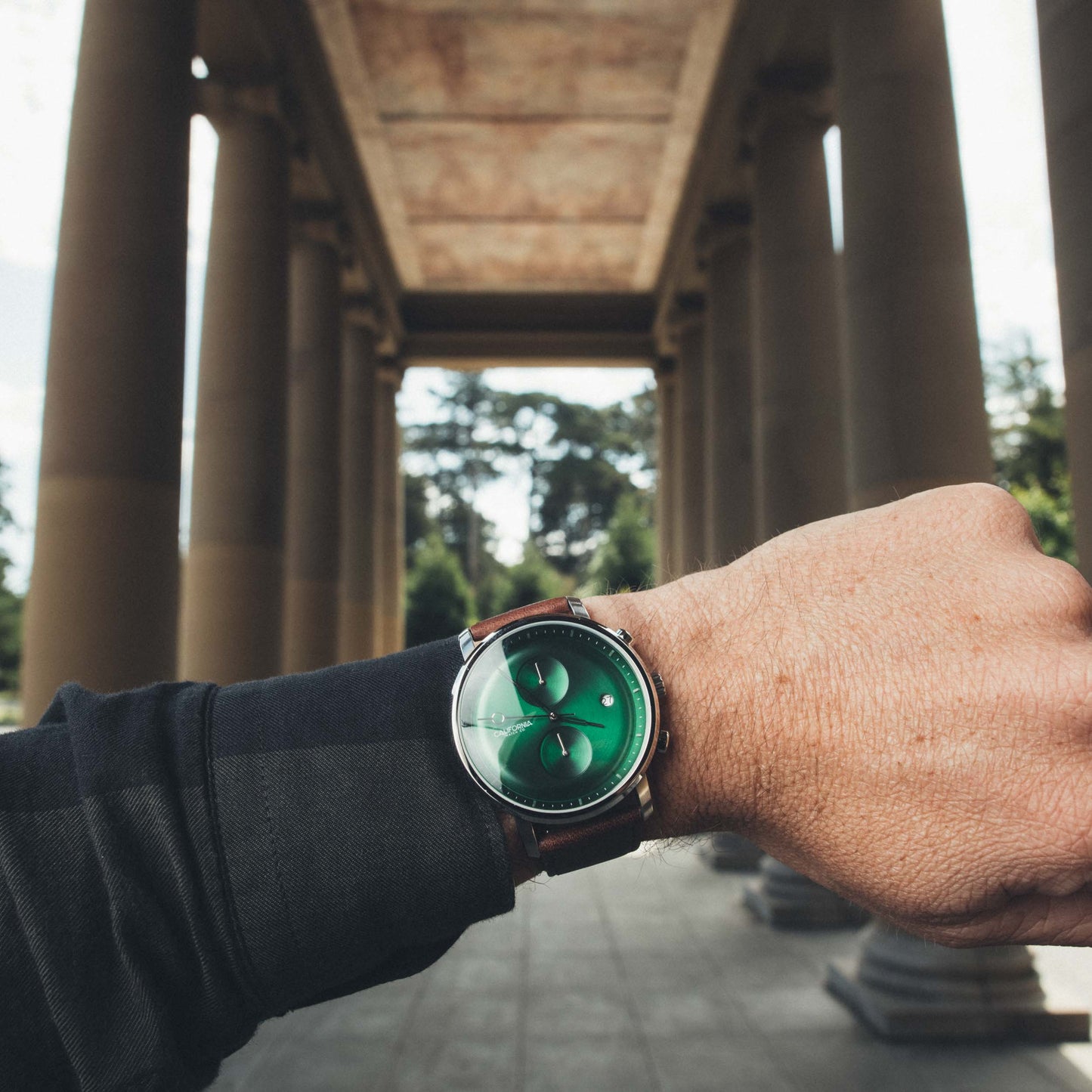 California Watch Co. Golden Gate Chrono Leather Dark Brown Green
