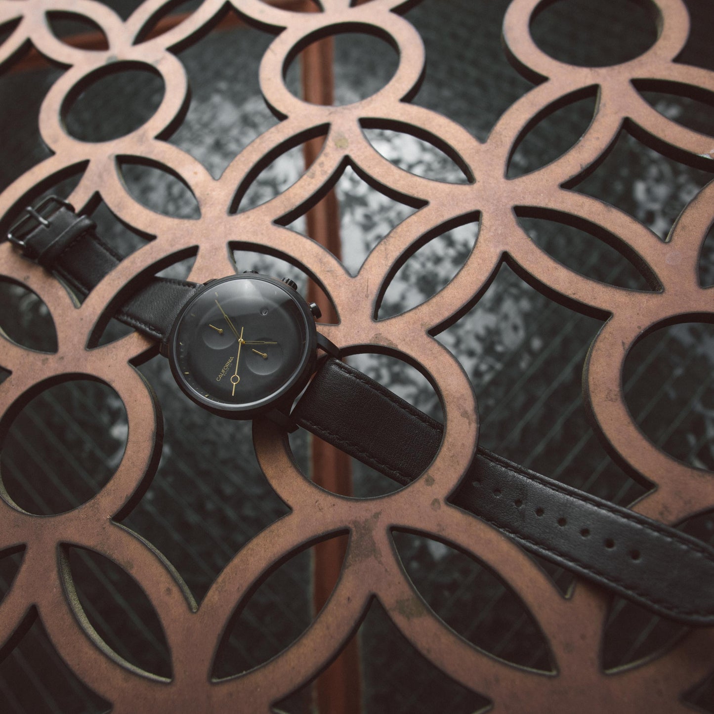 California Watch Co. Golden Gate Chrono Leather All Black Gold