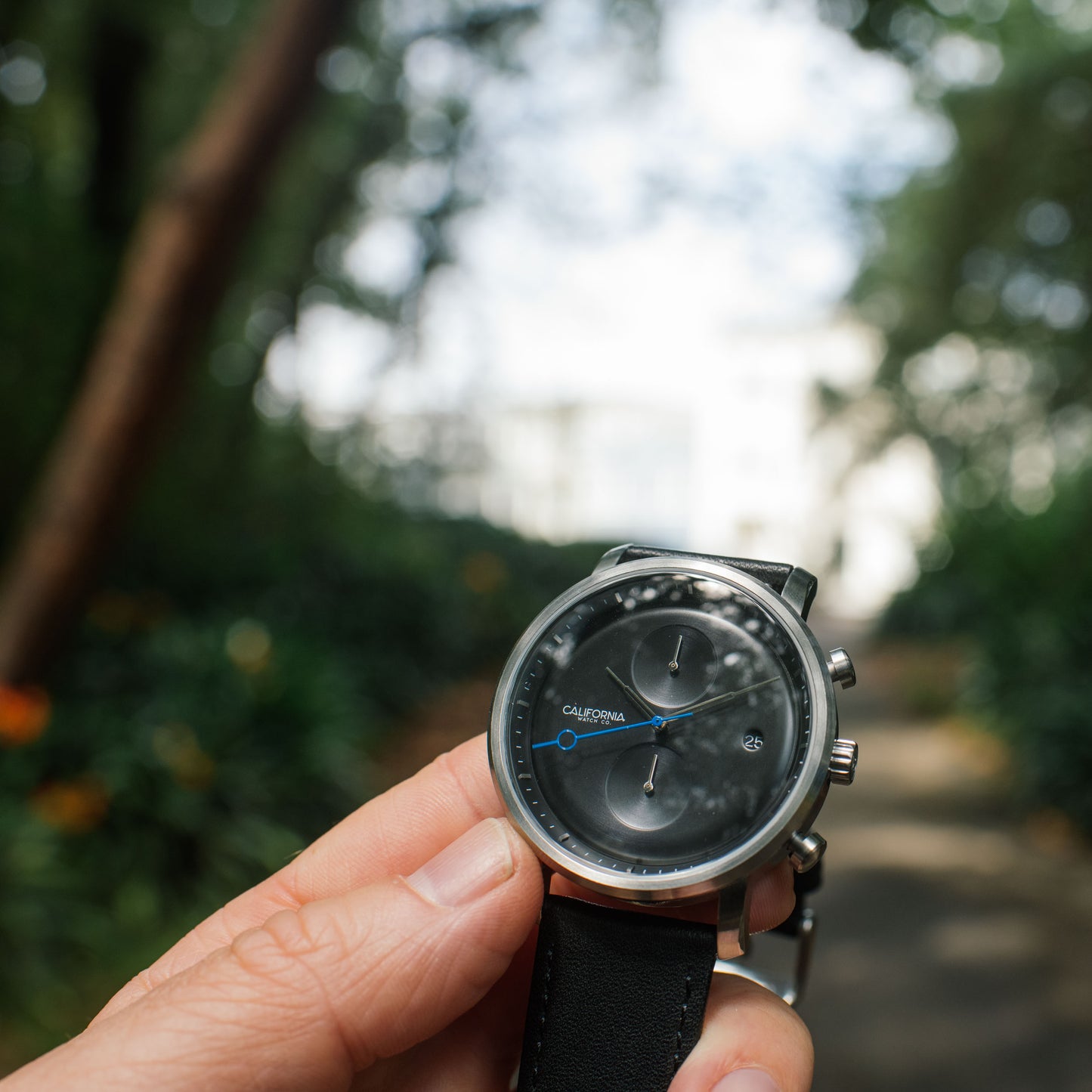 California Watch Co. Golden Gate Chrono Leather Silver Black