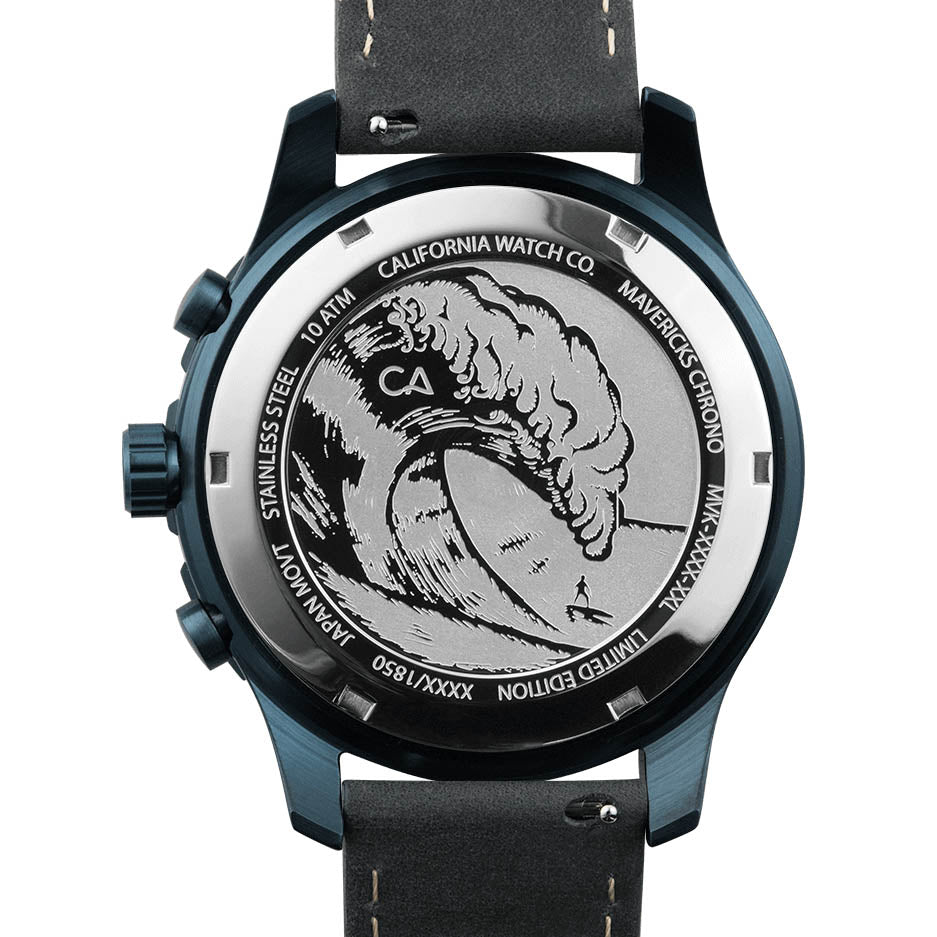 Mavericks Chrono Leather Deep Blue Gray