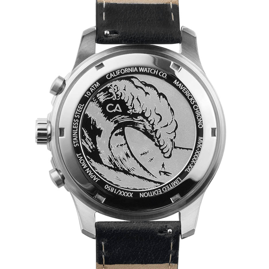 Mavericks Chrono Leather Silver Black