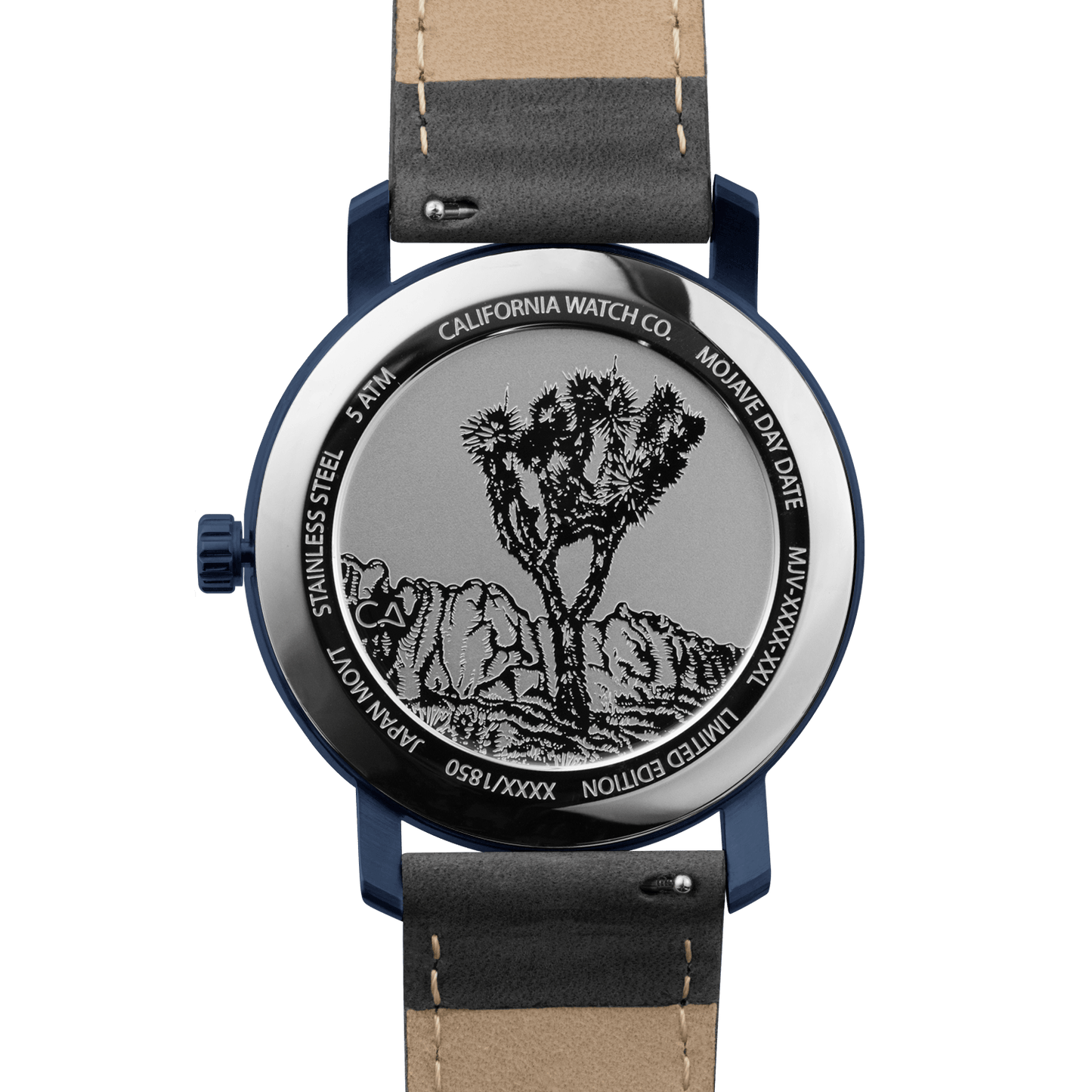 Mojave Leather Deep Blue Gray