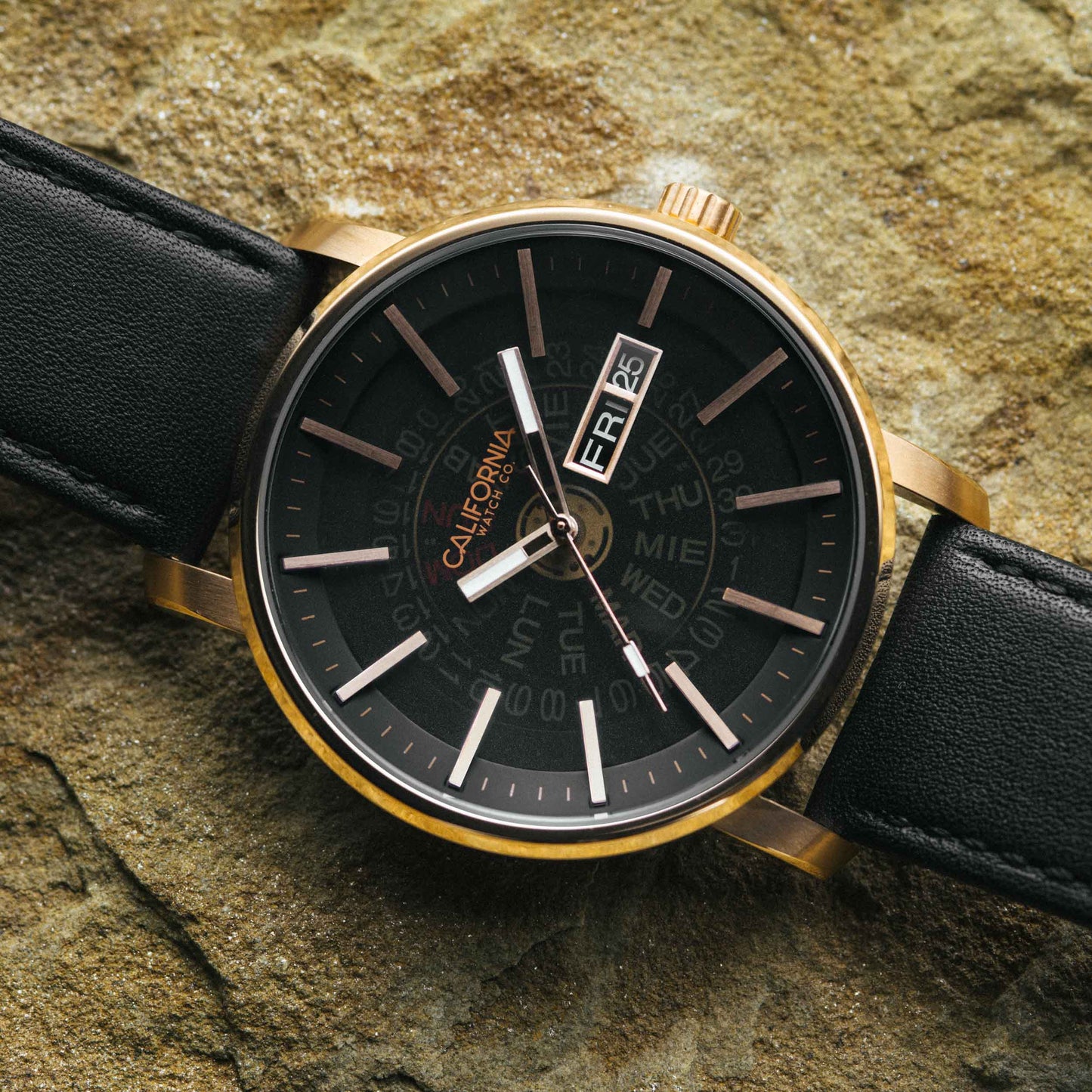 California Watch Co Mojave Leather Rose Gold Smoke