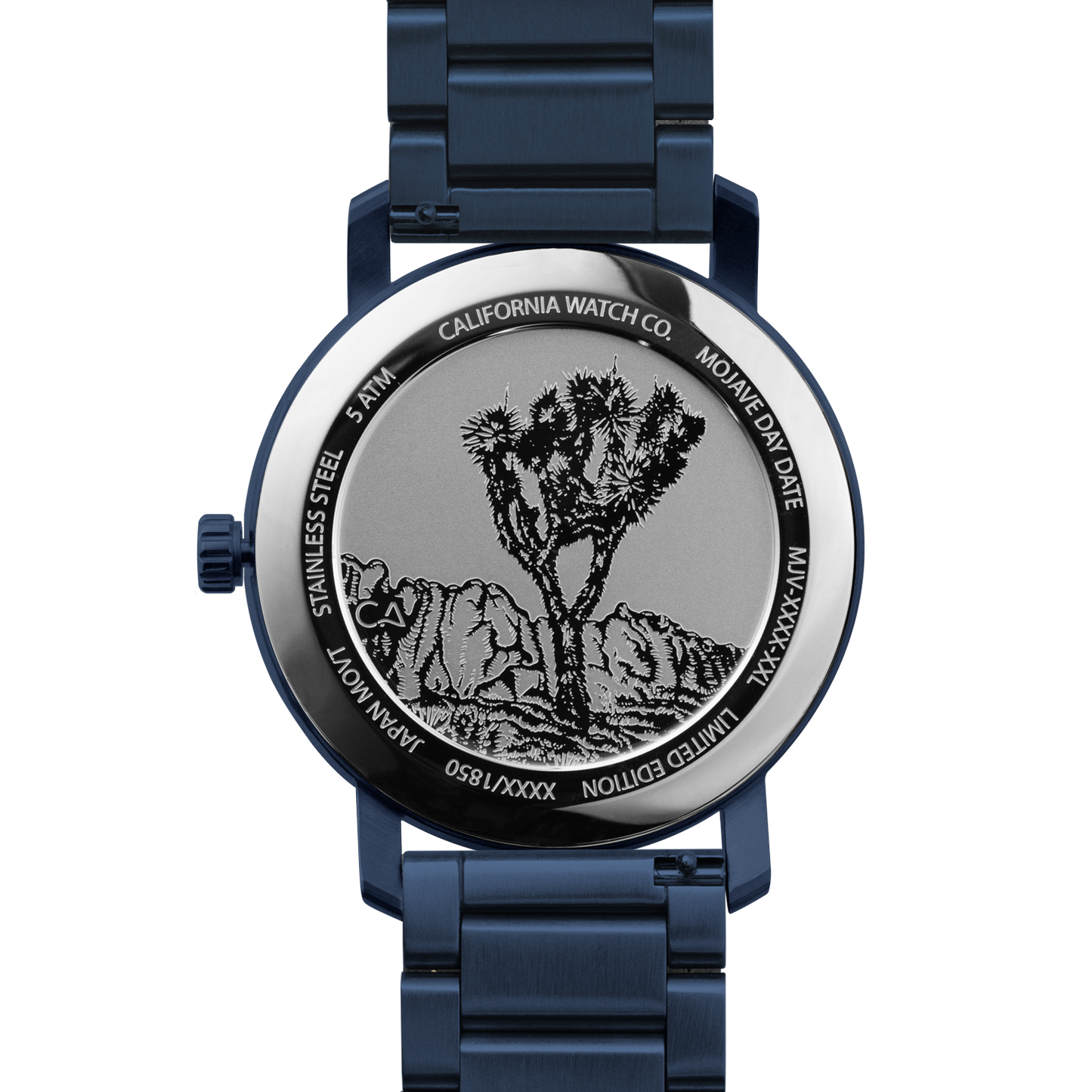 California Watch Co Mojave SS Deep Blue caseback