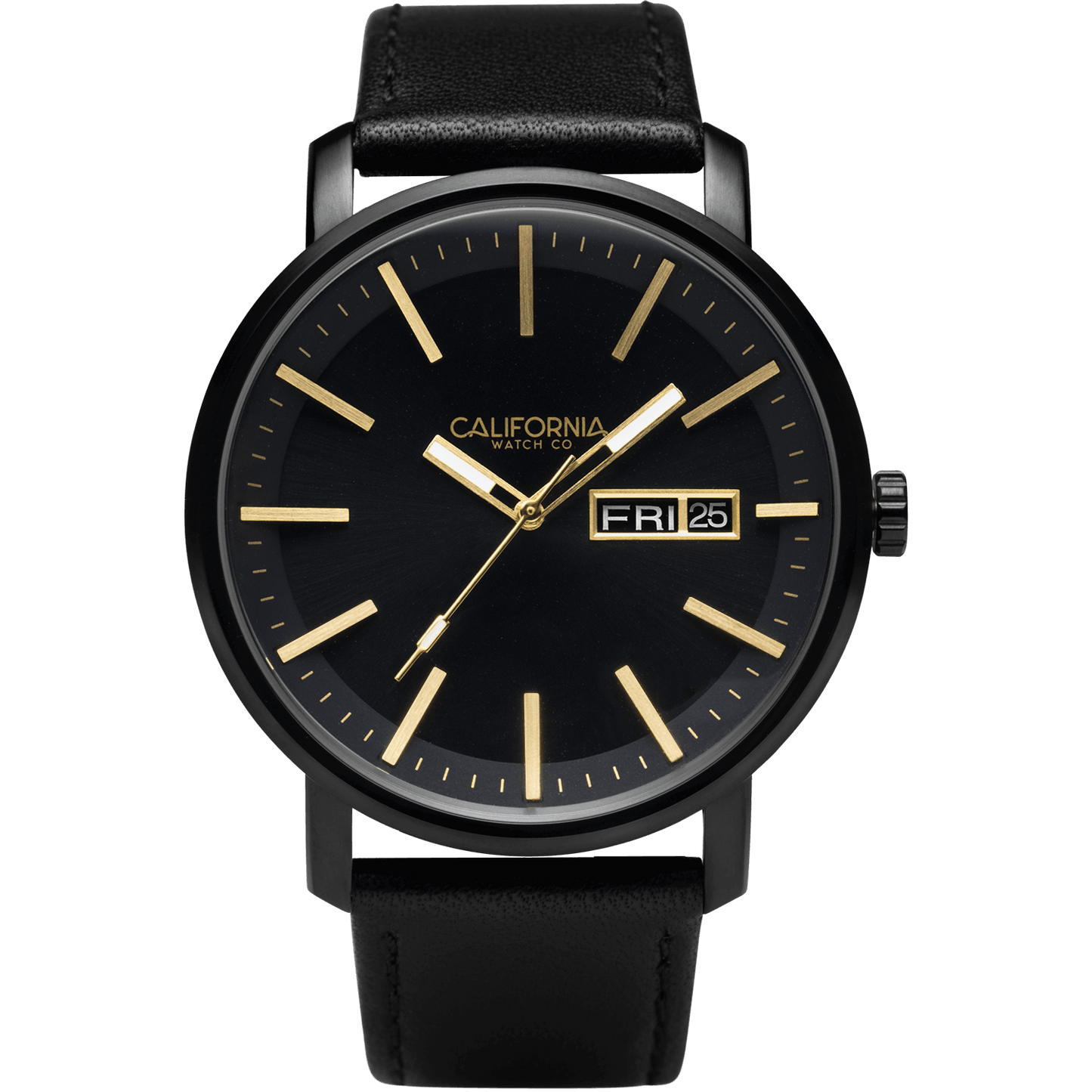 California Watch Co Mojave Leather All Black Gold