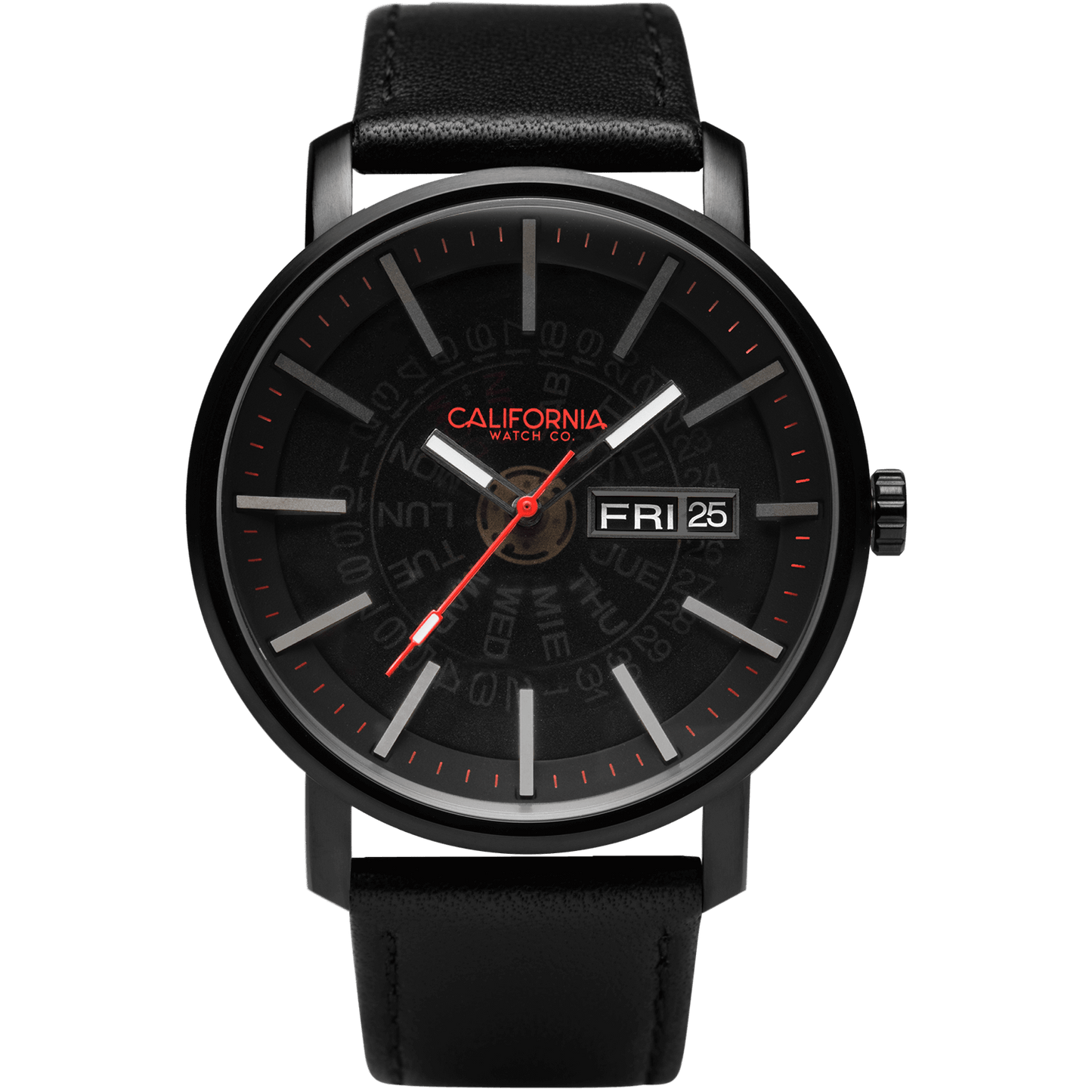 California Watch Co Mojave Leather All Black Smoke