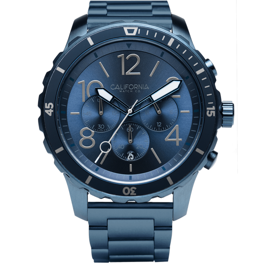 Mavericks Chrono SS Deep Blue California Watch Co