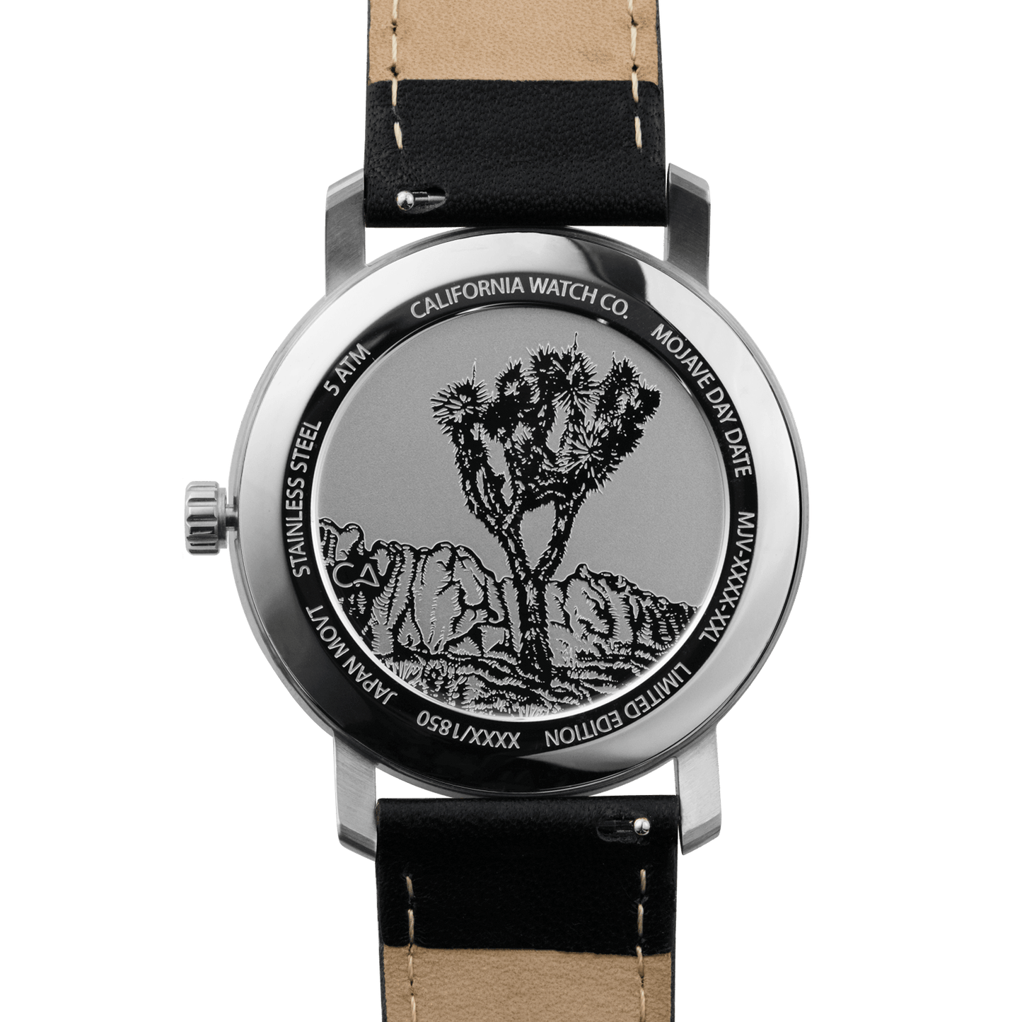 Mojave Leather Black Silver