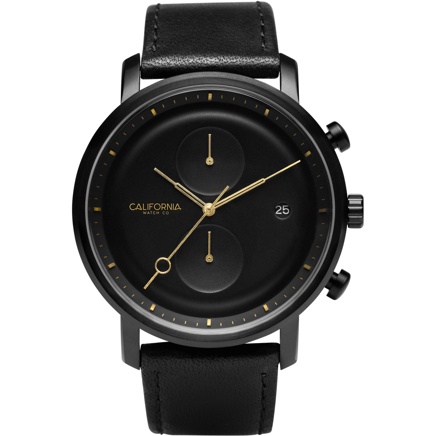 California Watch Co. Golden Gate Chrono Leather All Black Gold
