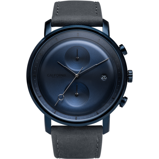 California Watch Co. Golden Gate Chrono Leather Deep Blue Gray main