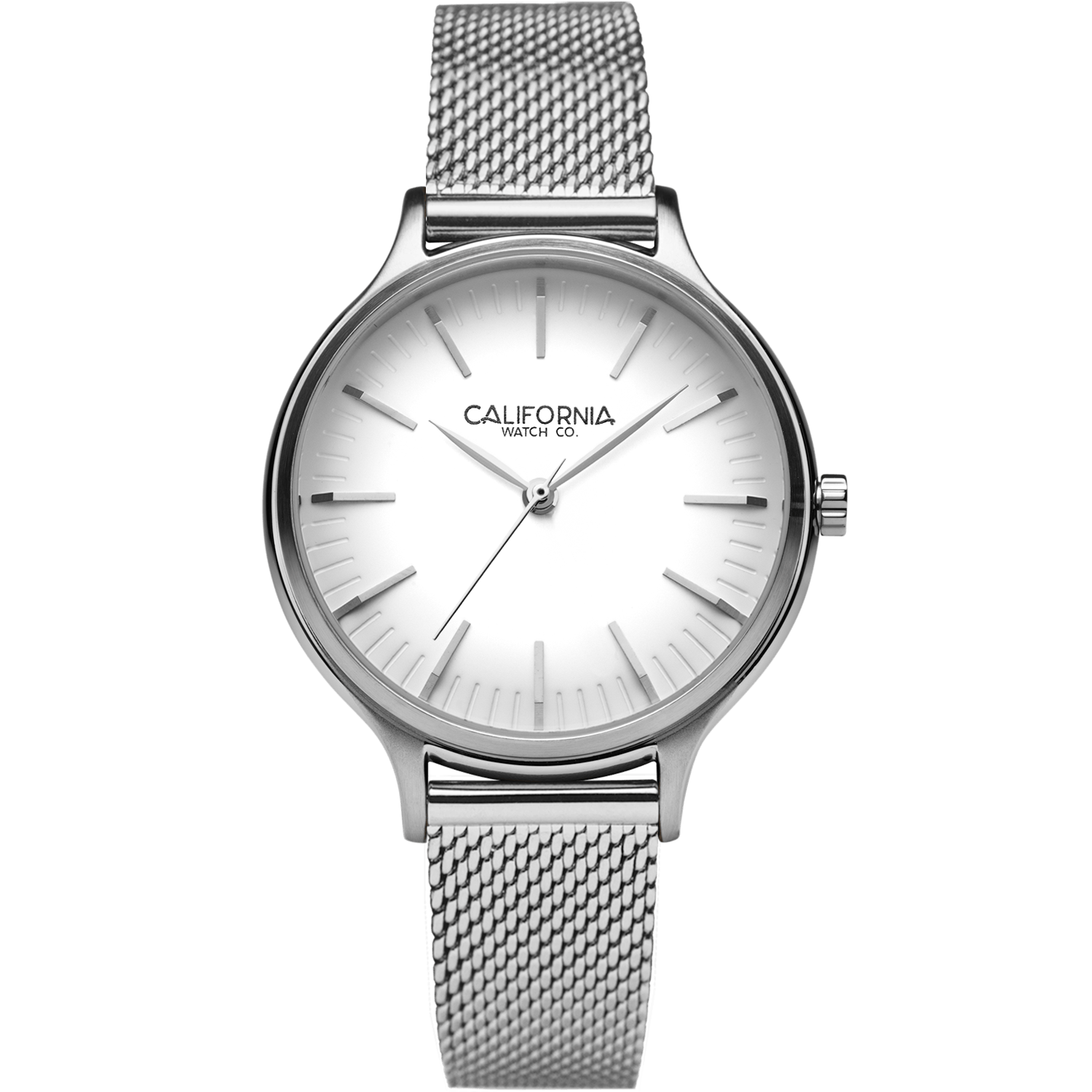 Laguna 34 Mesh Silver White | California Watch Co. – Californiawatch.com
