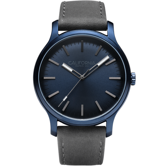 Laguna 40 Leather Deep Blue Gray Duplicate California Watch Co