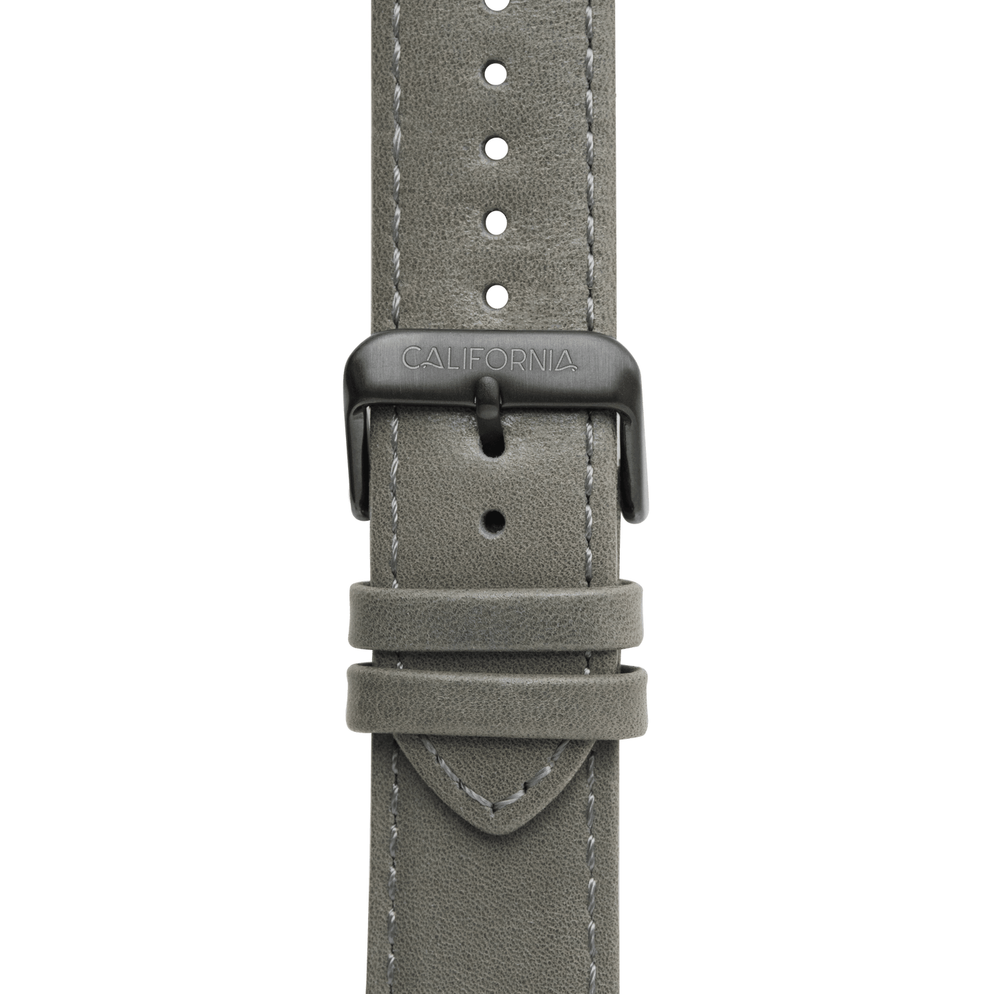 22mm Leather Gray Gunmetal