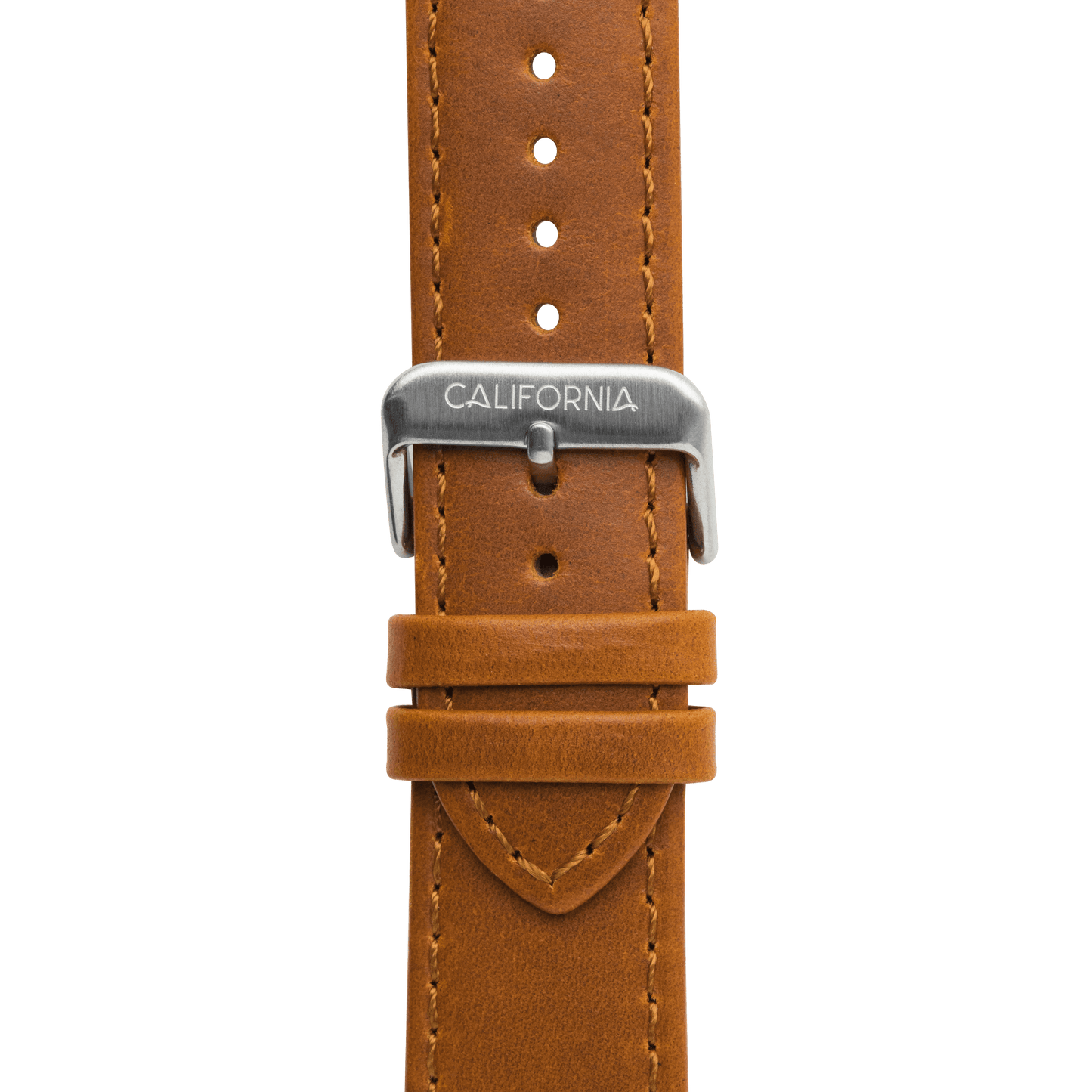 22mm Leather Brown Silver