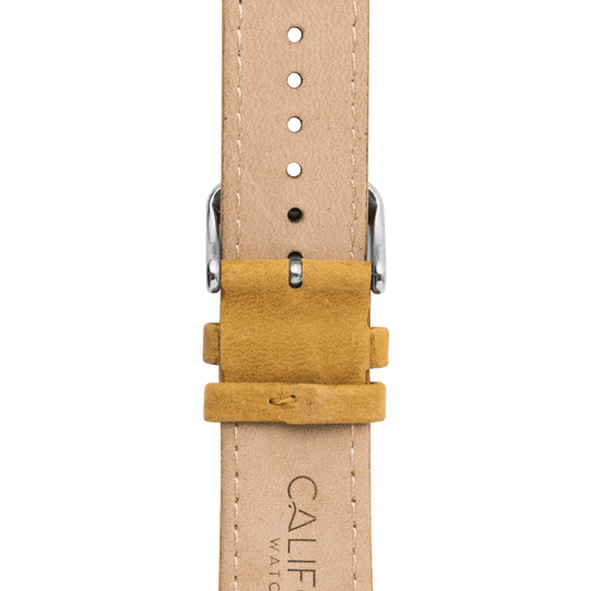 22mm Leather Tan Silver