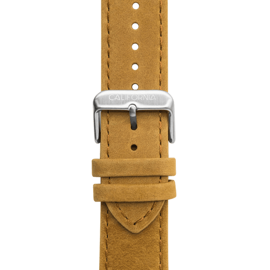 22mm Leather Tan Silver