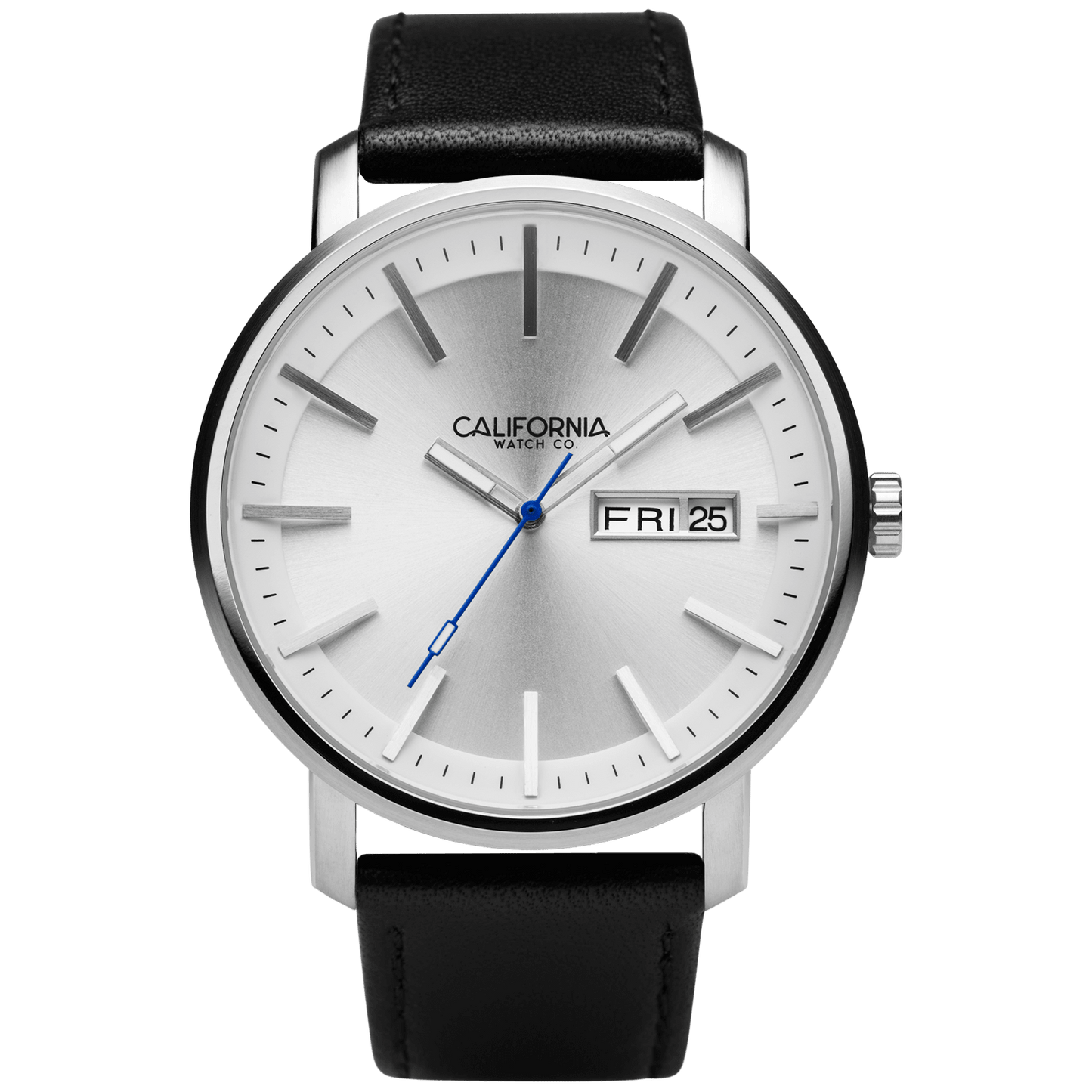 California Watch Co Mojave Leather Black Silver