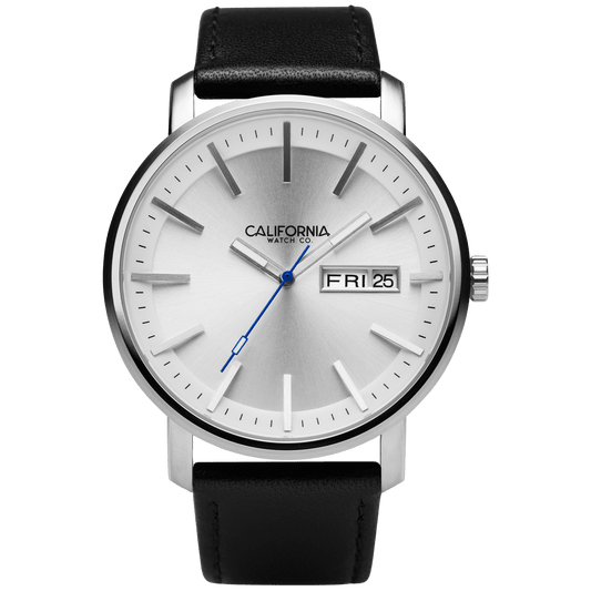 California Watch Co Mojave Leather Black Silver